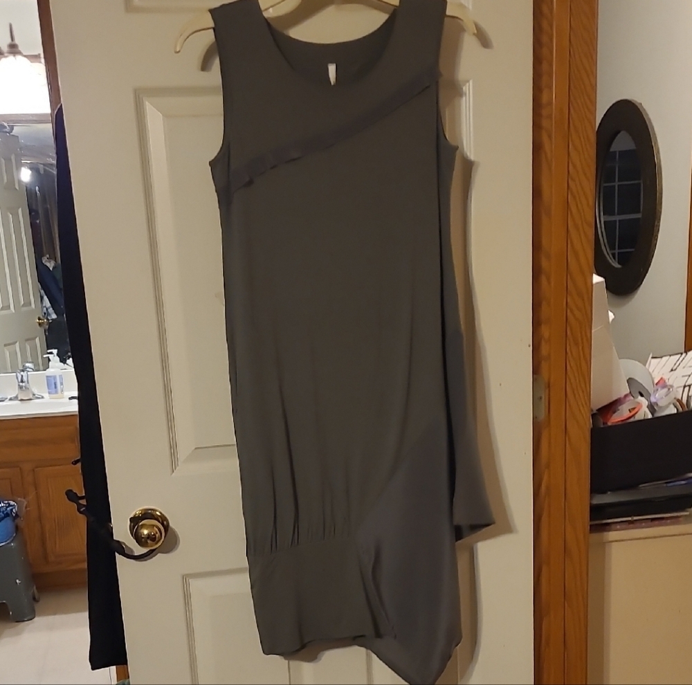 Chic Asymmetrical Gray Dress